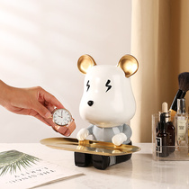 Nordic light luxury porch key storage ornaments TV cabinet living room home soft decorations desktop furnishings violent bear