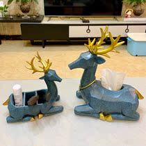 Large deer tissue box ornaments living room coffee table restaurant light luxury high-end wedding gifts to send newcomers paper box furnishings