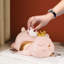 Creative tissue box ornaments living room light luxury high-end large drawing paper box ins Wind coffee table napkin paper box paper box
