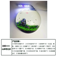 Висящий круглый прозрачность 380 мм+горный пик странный камень