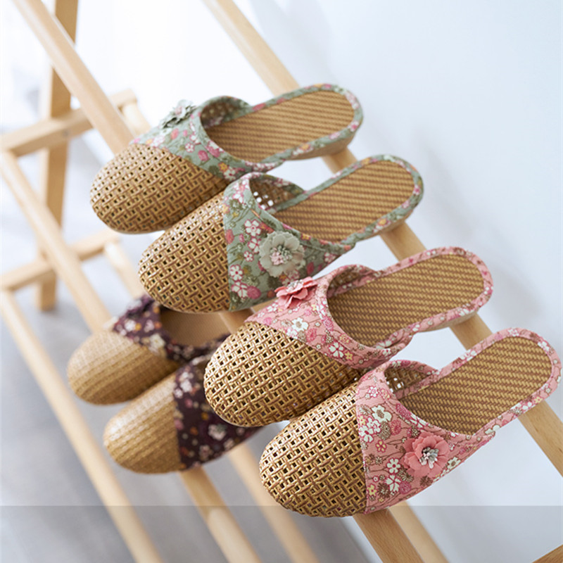 Slippers Women Summer 2019 New Outwear Cute Inx Rattan Choreographete Linen Outdoor Home Non-slip 100 Hitch Tug