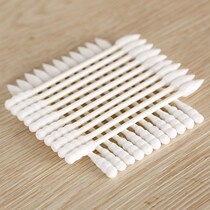 Household fine ultra-cotton swab face sign spiral double-headed wooden stick ear-digging pointed cotton cotton cotton sterile disposable stick