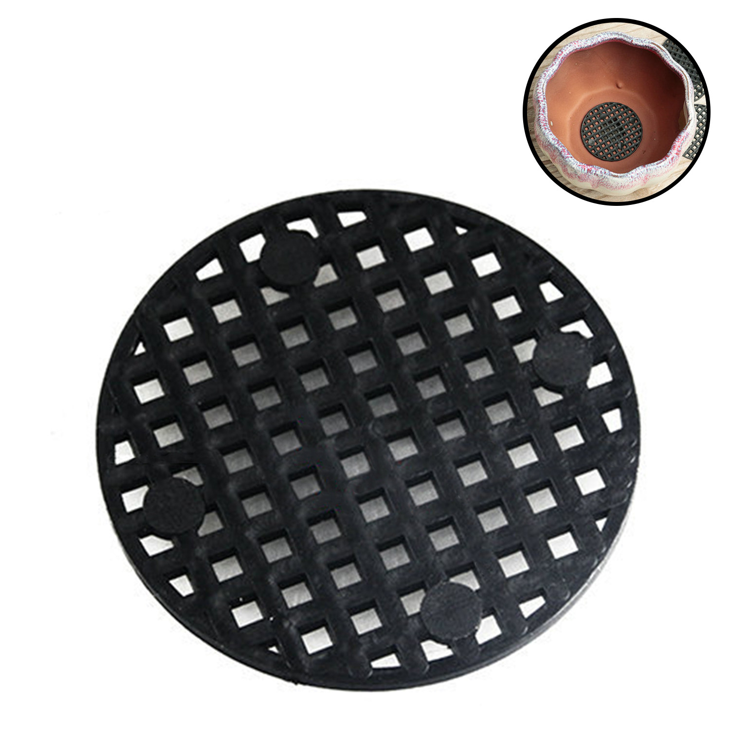 10Pcs Flower Pot Hole Mesh Pad for Bonsai Pot Bottom Grid Ma