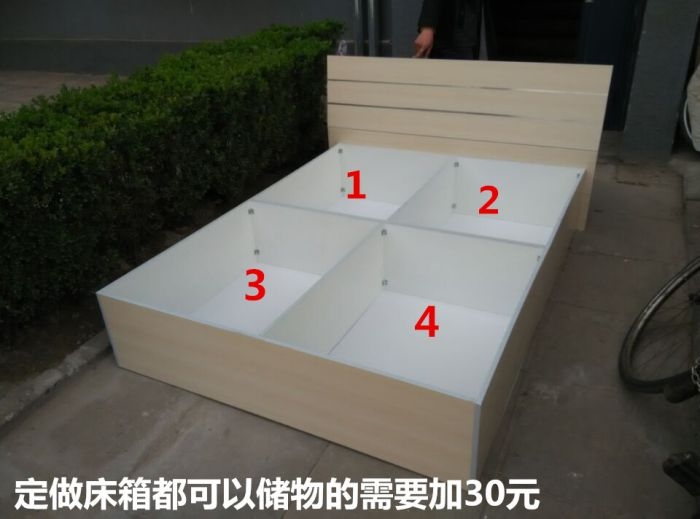 giường đặc biệt, giường lưu trữ hộp cao và thấp đôi ba giường lắp ráp giường ngủ giường nệm Simmons phong cách phòng ngủ cửa hàng - Giường giường sắt 1m2