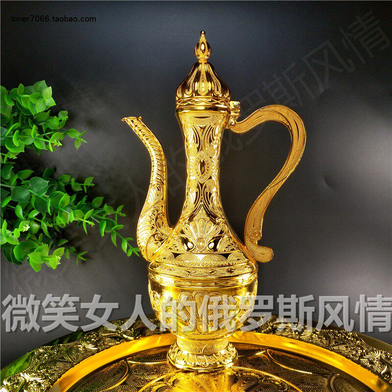 Tin Metal R45-40 30-22 Wine Pot Full Golden Peacock Dark Pearl Size capacity Half catty 9 Two 450 ml