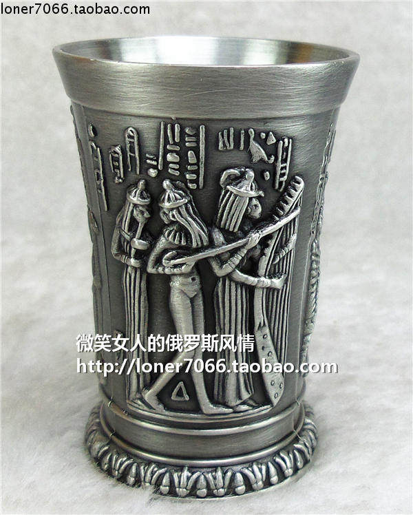Special price Russia R34 tin metal wine glass Egypt queen 892P dark silver ancient tin color capacity 8 money 40 ml