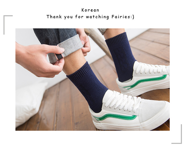 Mùa đông nam vớ dày ấm thỏ cashmere vớ ống vớ nam thể thao retro vớ len vớ kinh doanh vớ tất ngắn cổ nam