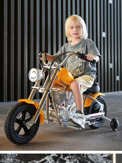 Детский электрический мотоцикл Storm, двухколесный, в стиле Harley, для детей 3-12 лет, с возможностью перевозки взрослых, игрушечный карт, перезаряжаемый
