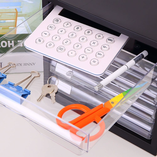 Deli 9775 Настольный файл шкаф в пластиковом шкафу для рисования файлов A4 шкаф Data Data 5 -Layer Transparent 9777