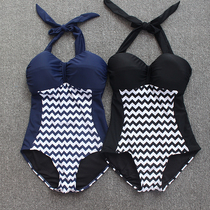 Small discount ▏ New neck one-piece swimsuit women fashion stripes sexy thin summer triangle swimsuit