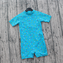Small discount ▏ Childrens swimwear short sleeve sunscreen one-piece swimsuit girl zipper quick-drying leisure surfing swimming