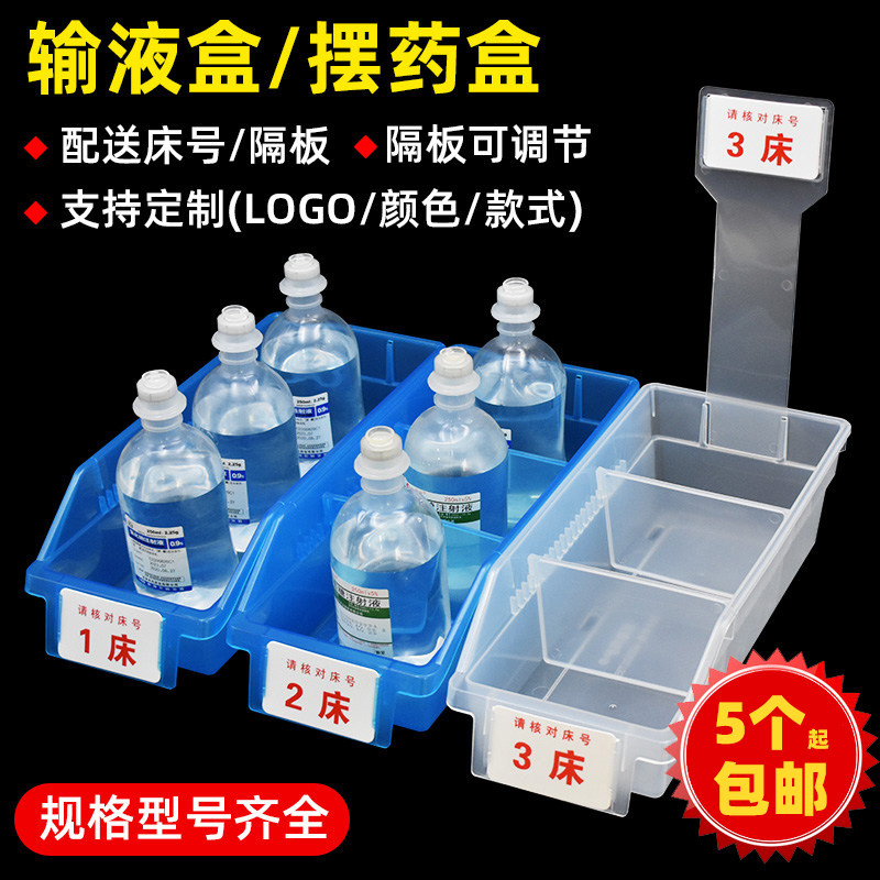 医用输液盒摆药盒收纳盒输液框液体摆放盒治疗室收纳筐医院6s管理