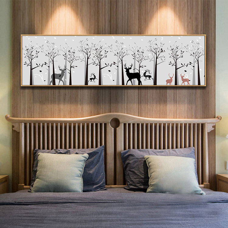 Nordic Style Elk Deer Cut Shadow Minimalist Elk Deer Decoration Painting Brief Elk Bed headroom Decorative Elk Department Paintings Mural Paintings
