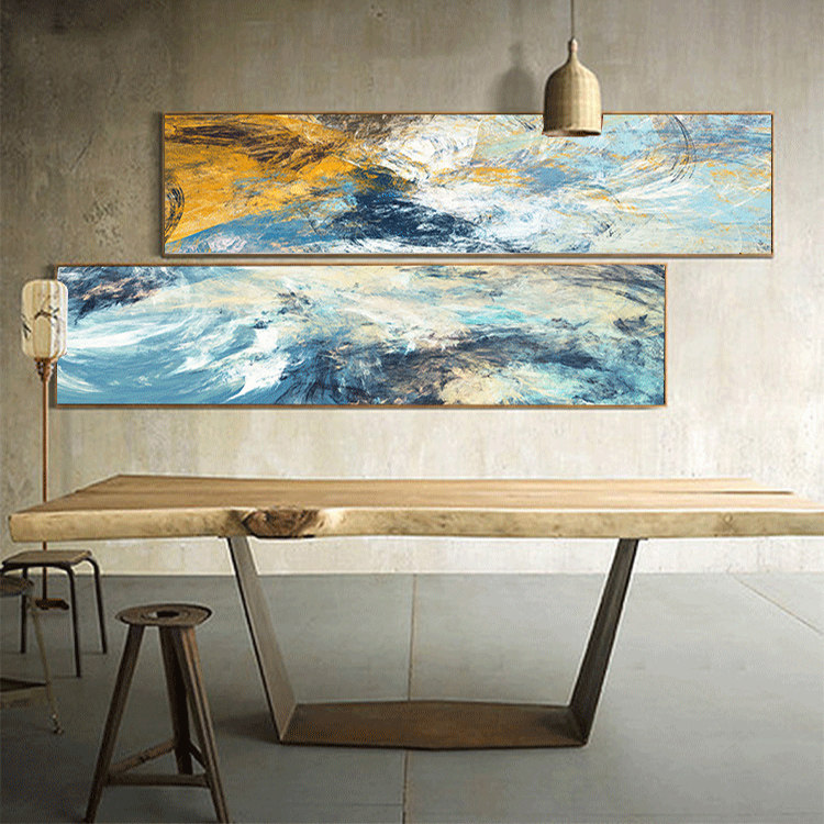 Living room decoration painting Nordic light lavish modern minimalist atmosphere abstraction combined bedroom frescoed sofa Background wall hanging painting