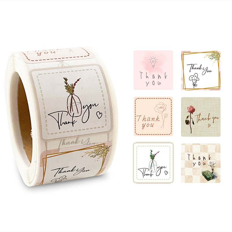 Simple Thank You Popular Retro Cheap Handmade Journal Desktop Sealing Sticker Adhesive
