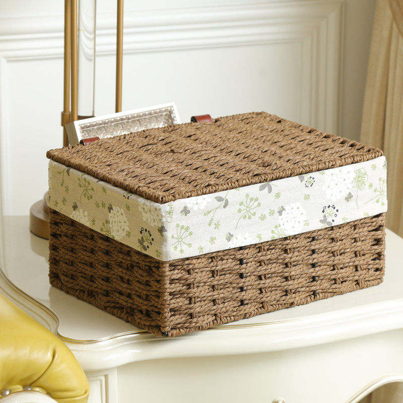 Capture basket vine cotton box paper vine snack control to collect basket yo desktop weaving container