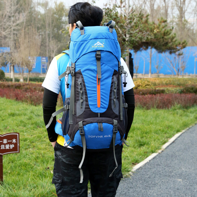 ຖົງໃສ່ພູເຂົາກາງແຈ້ງຄວາມຈຸຂະຫນາດໃຫຍ່ 65+5 ລິດ camping tent backpack unisex travel hiking luggage bag
