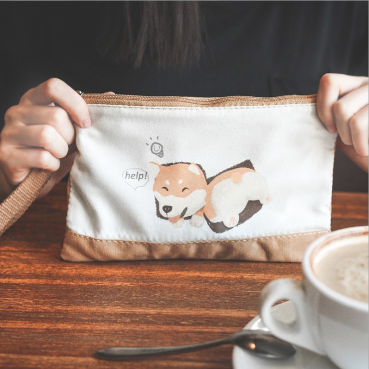 Buy Two Hair Three Cute Zero Wallet Cross Section Zero Money Bag Pull Chain Cloth Art Big Screen Phone Bag Key Bag Coin Bag