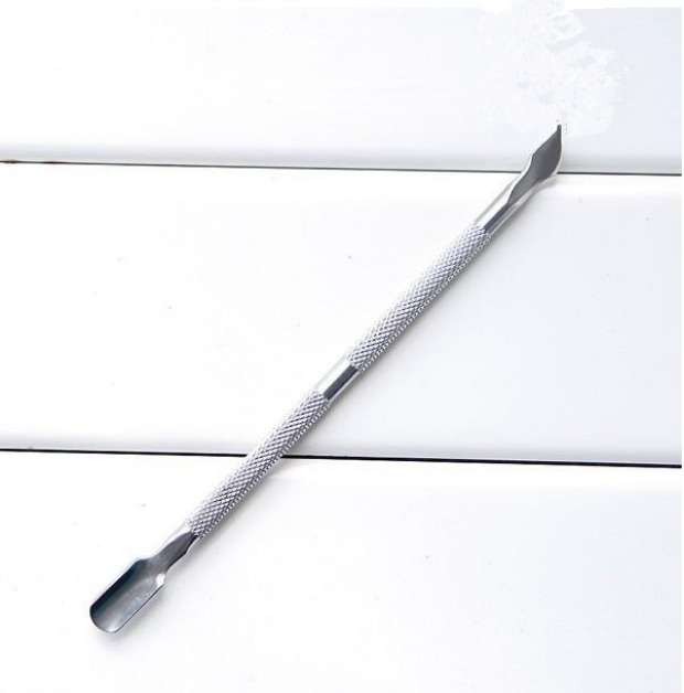Dụng cụ chăm sóc móng tay đôi bằng thép không gỉ chết da đẩy thép đẩy da chết thép đẩy và tháo dao mẫu vẽ cọ nét đơn giản