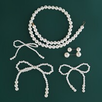 Cake Decoration Pearls Butterfly Knot Pearl Clasp Pearl Chain Little Fairy Birthday Dress Posing a Pendulum Inserts