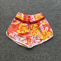 Womens beach pants shorts quick-drying casual swimsuit loose holiday hot pants summer hot spring flat corner Bali tide