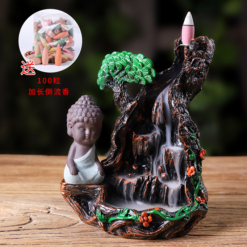 Back-turned incense stove Large number High Mountain flowing water fragrant Road resin turn back smoke tea Doug incense stove Home Creativity Room Hem