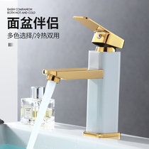 Black gold wash basin single hole faucet toilet hot and cold water mixing valve wash basin basin basin household faucet