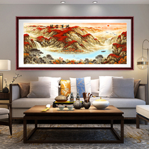 5D Diamond painting full diamond living room Hongyun head diamond embroidery 2020 new point diamond cross stitch landscape painting landscape