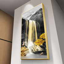 Diamond embroidered 2022 new 5d diamond painting full drill vertical version Xuanguan point drilling cross embroidered living room atmosphere flowing water raw money