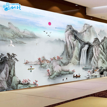 Wonderland diamond cross stitch running water to make money diamond painting new living room big painting masonry painting 5D full of diamond landscape