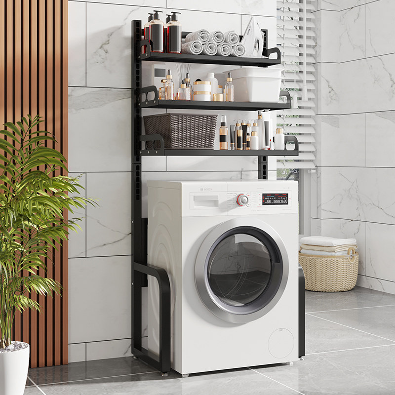 kệ để máy giặt máy sấy Giá đỡ máy giặt hạ cánh ban công phía trên lưu trữ máy giặt con lăn sóng bánh xe kệ nhà vệ sinh nhà vệ sinh giá lưu trữ đế máy giặt electrolux kê máy giặt chống rung
