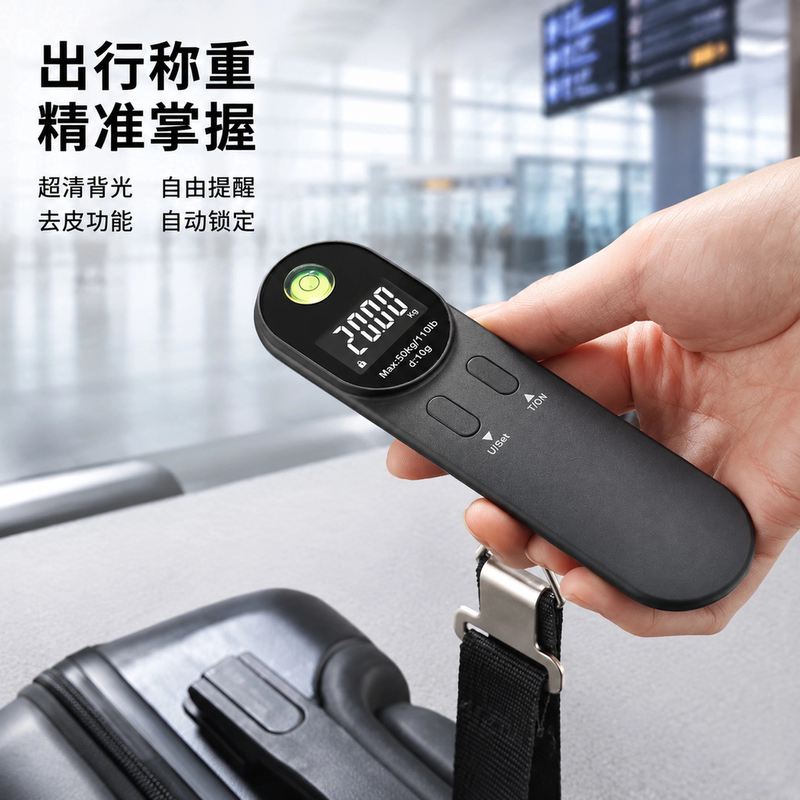 Luggage Scale, High-Precision Portable Scale, Overweight Reminder, Luggage Express Scale, Accurate Backlight, 50kg Travel Digital Scale Luggage Scale, High-Precision Portable Scale, Overweight Reminder, Luggage Express Scale, Accurate Backlight, 50kg Travel Digital Scale