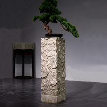 Stone cloud column Old crane bluestone column Antique dragon column Home Chinese decorative ornaments