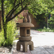 Antique stone lamp Bluestone carved stone lantern Japanese garden Lawn lamp Grass lamp Garden decoration ornaments Floor lamp