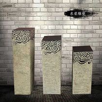 Stone pillars Bluestone old Xiangyun pillars Home decoration Tied horse pile Flower pot pillars Indoor Chinese Feng Shui ornaments