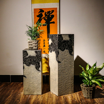 Chinese antique stone sculpture display column Marble column Floor decoration Guest entrance Xiangyun column Decorative bluestone column