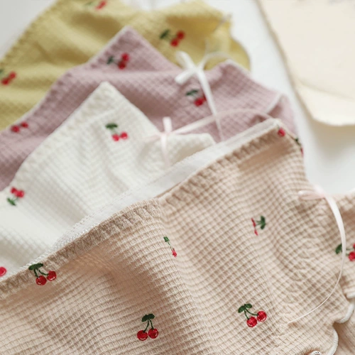 Японские милые хлопковые трусы, средняя посадка, с акцентом на бедрах