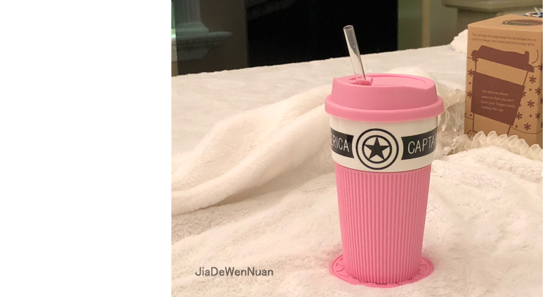 Sáng tạo được bảo hiểm Muỗng Cup Cup Cốc cà phê Cốc sữa Cup Cup Trà Phim hoạt hình Cặp đôi văn phòng với Cup - Tách cốc giữ nhiệt lock and lock