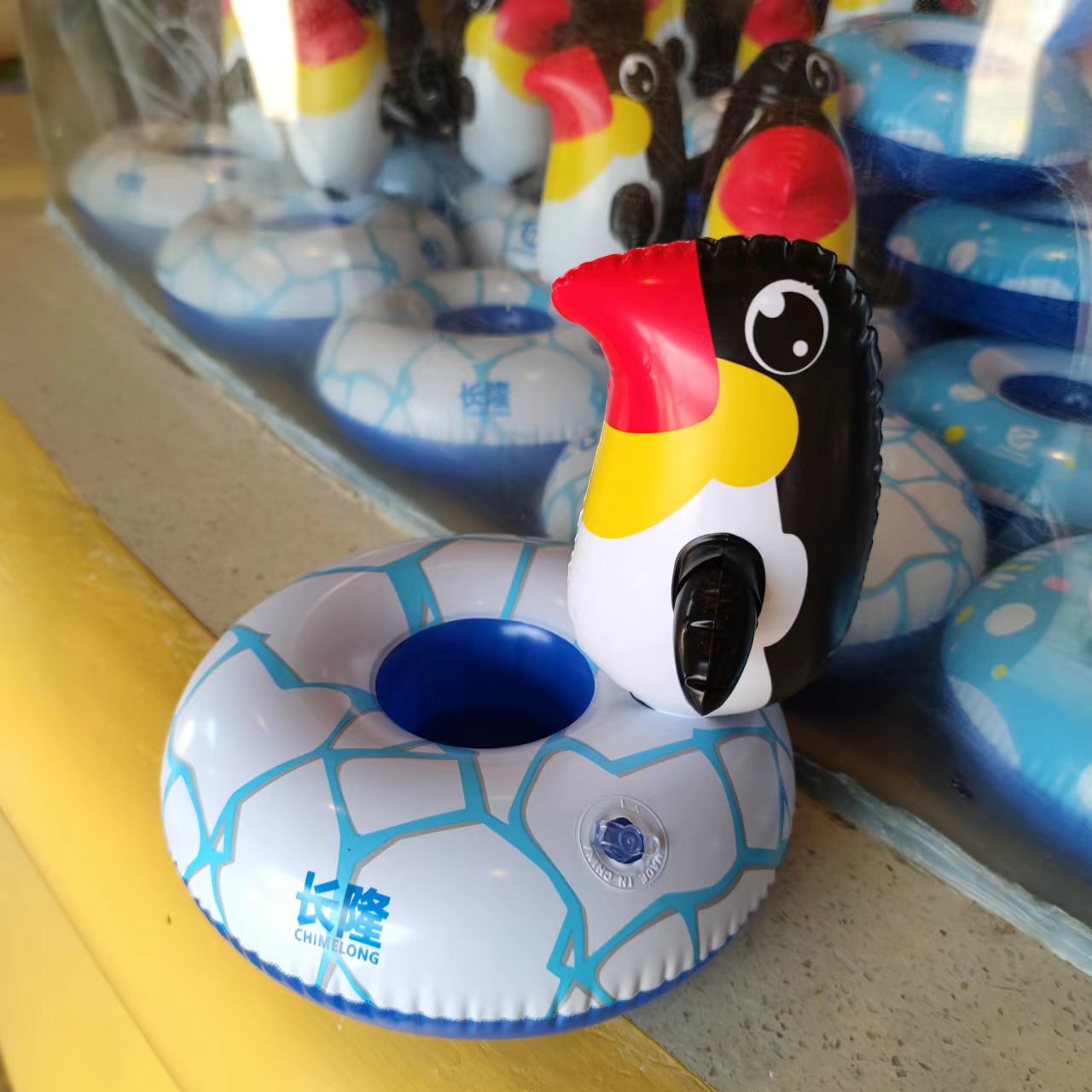 Zhuhai Changlong Souvenir Marine Kingdom Cartoon Penguin Dolphin Floating Ring Inflatable Plastic Trays Children Toy Women-Taobao