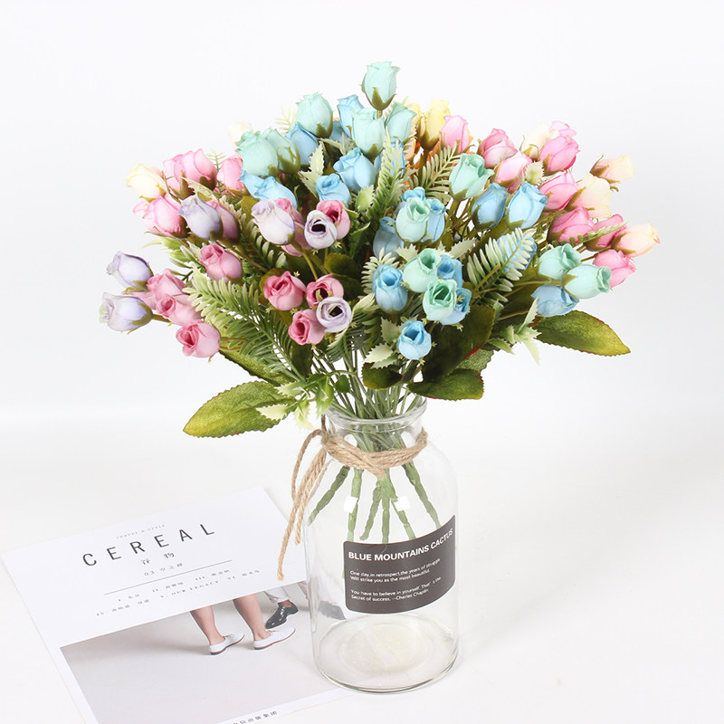 Home decoration Jiujiumei bouquet of flowers wedding simulation flower material small wild chrysanthemum sun flower wedding flower art hotel soft decoration