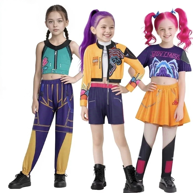 New Demon Hunters Demon Slayer Group Children's Cosplay Costume Rumi Zoyami Halloween Performance Costume New Demon Hunters Demon Slayer Group Children's Cosplay Costume Rumi Zoyami Halloween Performance Costume