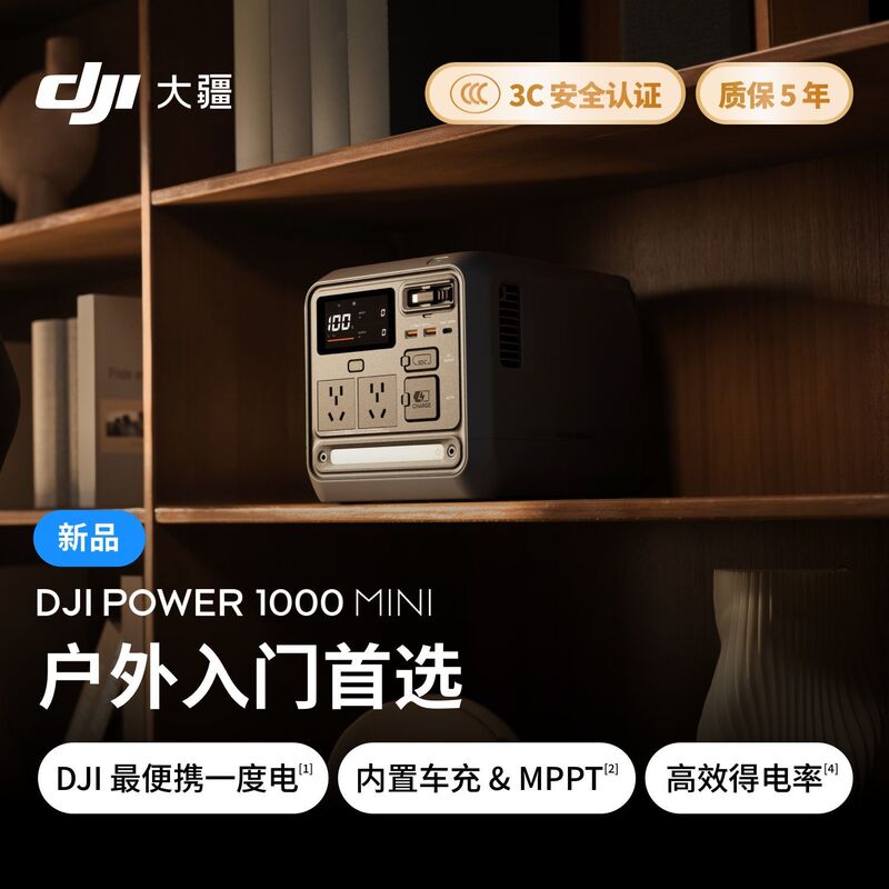 Dji Power 1000 Mini Mobile 220V Portable Backup Outdoor Power Supply 1 Kilowatt-Hour 800W Output