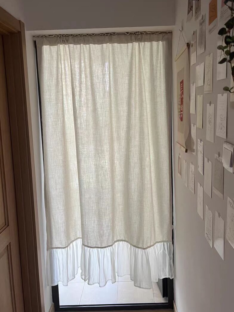 Japanese Linen Blend Rod Pocket Short Curtain