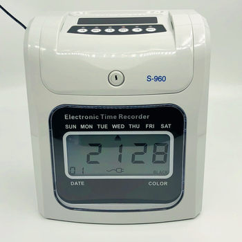 English paper card clock clock insert paper electronic attendance machine