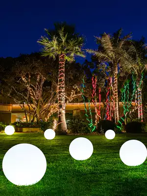 LED luminous ball light Solar rechargeable Garden lawn courtyard buried light Outdoor waterproof floating ball light ball