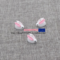 DIY jewelry accessories Resin cute three-dimensional rabbit little white rabbit childlike earrings bag keychain pendant