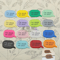 DIY jewelry accessories new letter Im stuck on you bubble dialogue brand keychain pendant accessories