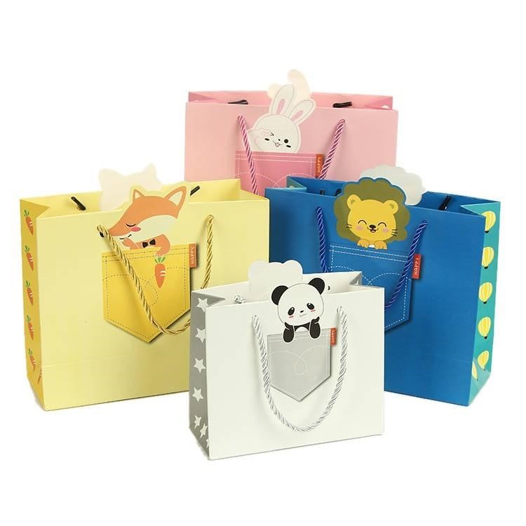 Paper bag portable out fashion (10 packs)June 1 Children's Day gift bag Cartoon gift bag return gift