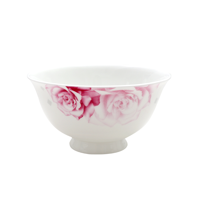 Tangshan etc. Counties ipads porcelain tableware suit 56 head water lotus luxurious dishes plate ipads porcelain tableware suit