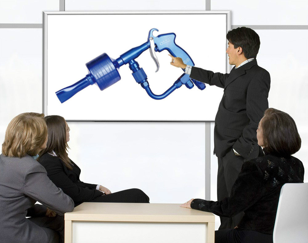 Onogo double-tube foam gun water-air mixed cleaning gun double-line drum interior gun car wash blowing dust gun car beauty